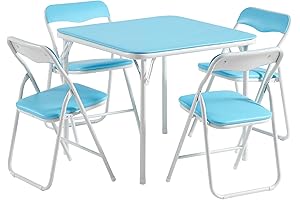 VECELO Kids Folding Table and Chairs - Fun Furniture Set