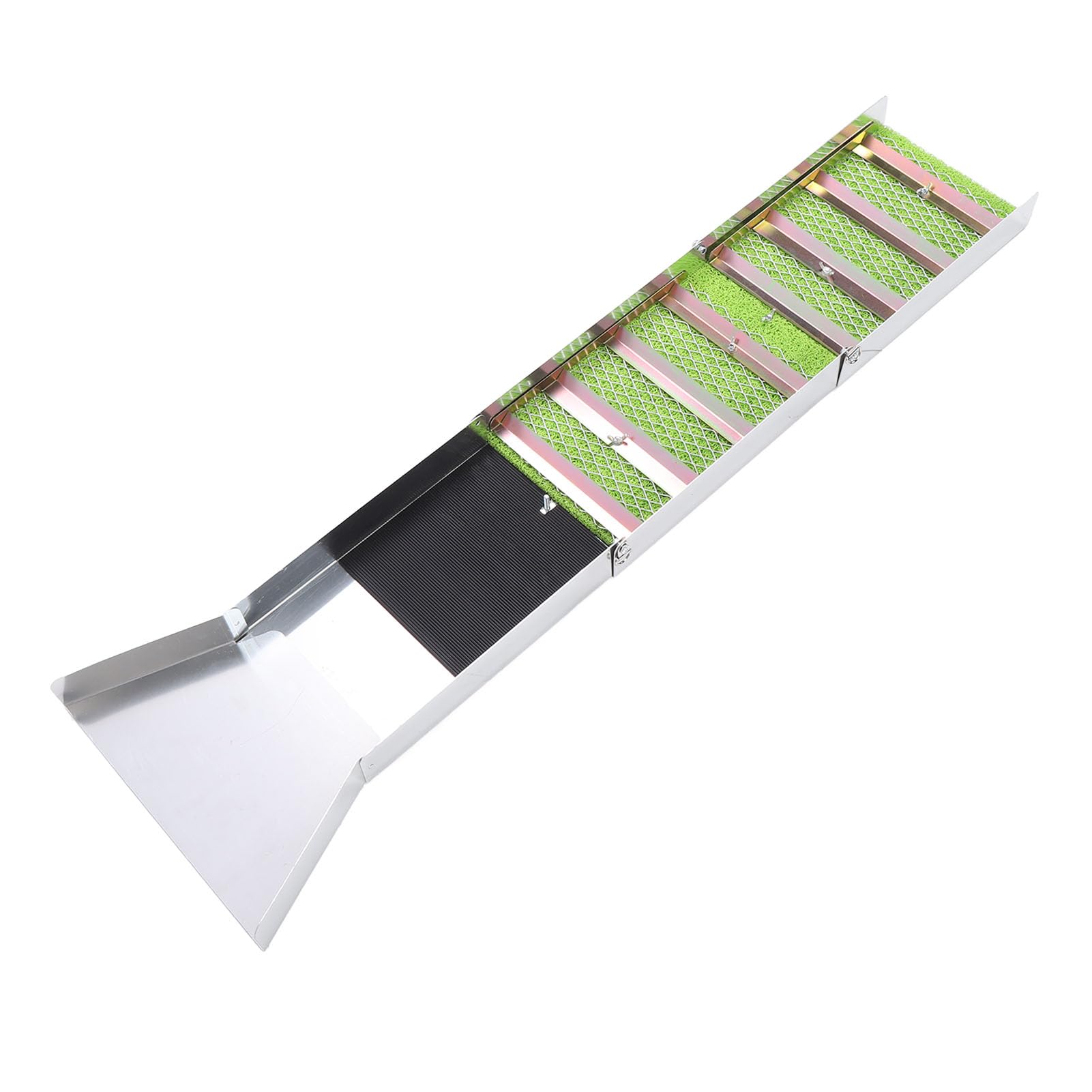 Fabater Zusammenklappbare Goldwaschrinne aus Aluminiumlegierung, 50-Zoll-Goldwaschrinne, Tragbares Goldwasch- und Prospektionswerkzeug für Flüsse, Goldwaschen, Prospektion und