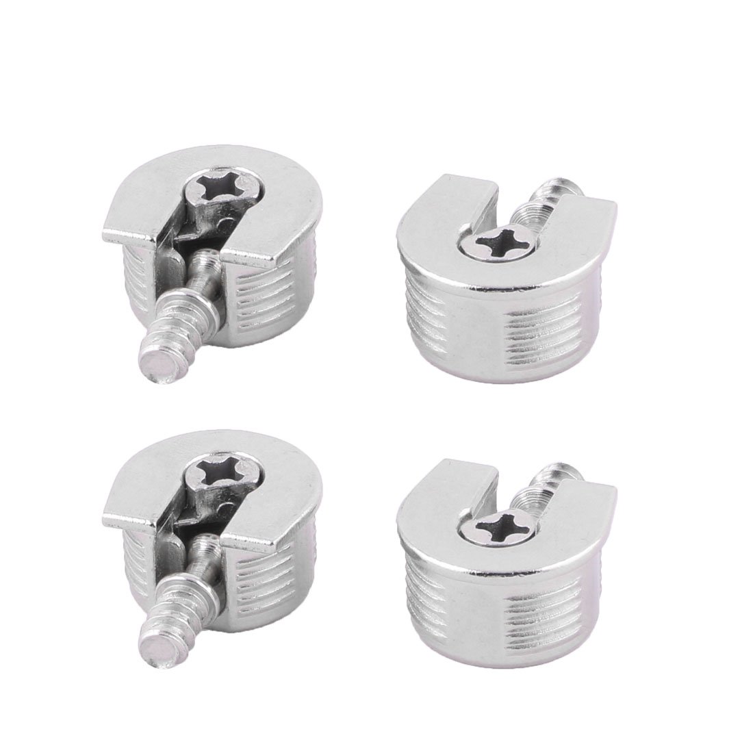 sourcingmap Metal Home Furniture Half-Round Shape Screw in Type Shelf Holder Pin 4 Pcs
