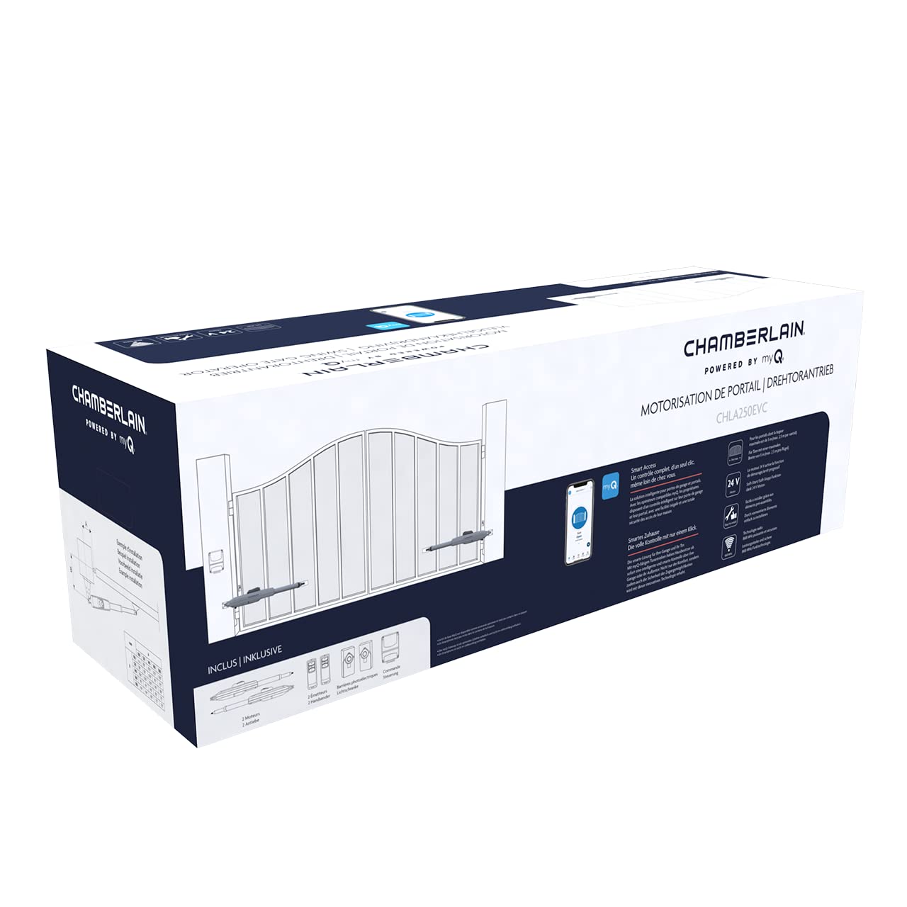 Chamberlain CHLA250EVC Motorisation de Portail Battant Standard