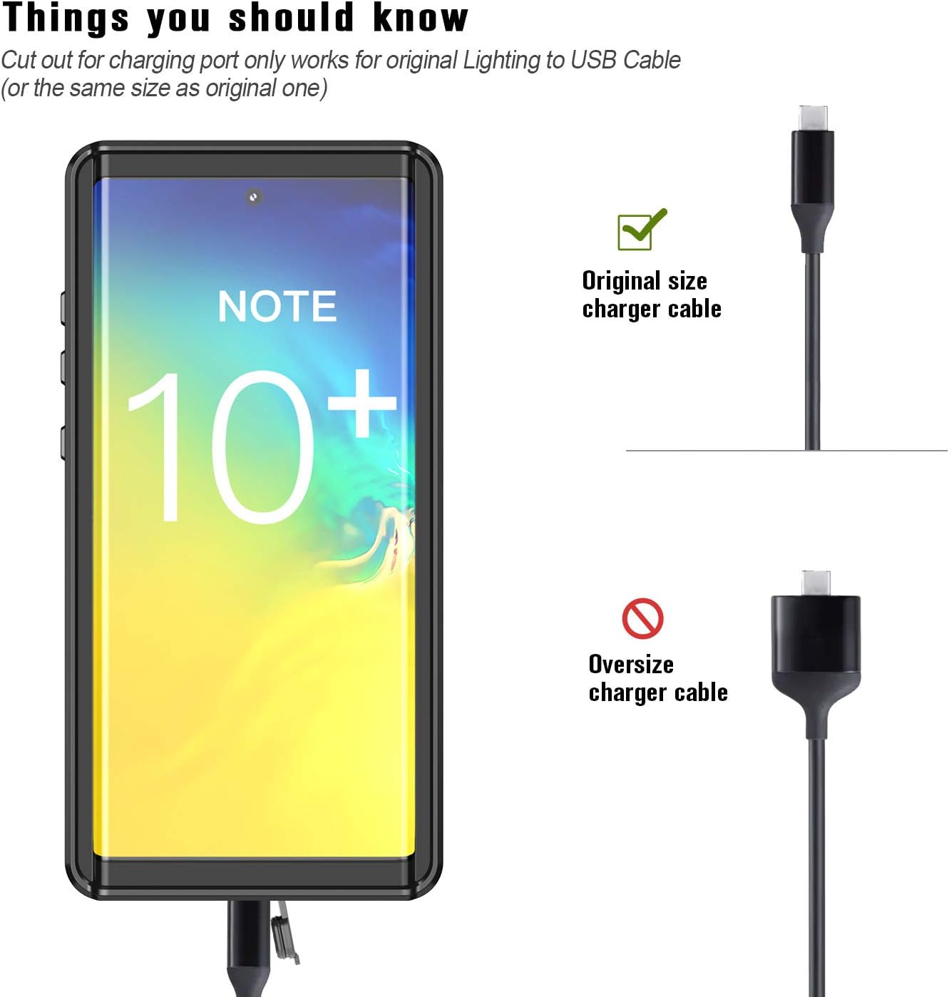 KUMEDA Galaxy Note 10+ Plus Waterproof Case, Built-in Protector Fingerprint Unlock with Fingerprint Film, IP68 Certified Heavy Duty Protection Underwater Cover Skin for Samsung Galaxy Note 10+ Plus/5G