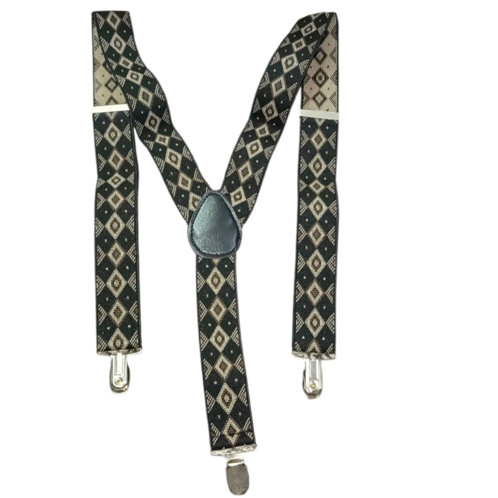 Men’s & Women’s Argyle Elastic Adjustable Y-Back Suspenders – Unisex, Stylish Clip-On Trouser Braces, Comfortable Adjustable Suspenders for Men & Women (Brown & Black; Free Size)-image-6