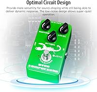 Vista 3 de JOYO Pedal de compresor dinámico de bajo ruido re-creación clásica Ross Compresor para guitarra eléctrica y bajo - True Bypass (JF-10)