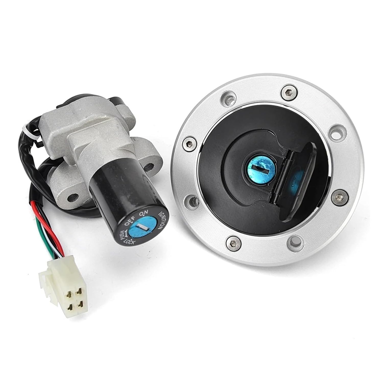 Motorbike Ignitions for Suzuki for GS500 2001-2012 Motorcycle Ignition Switch Fuel Gas Tank Cap Cover Seat Lock Key Set Ignition Switch