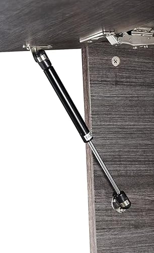 Miniatura 8 de 2 piezas de soporte de elevación de gas hidráulico de 22.5 lb100N, 2 piezas de bisagras de cierre suave superposición completa bisagras de gabinete