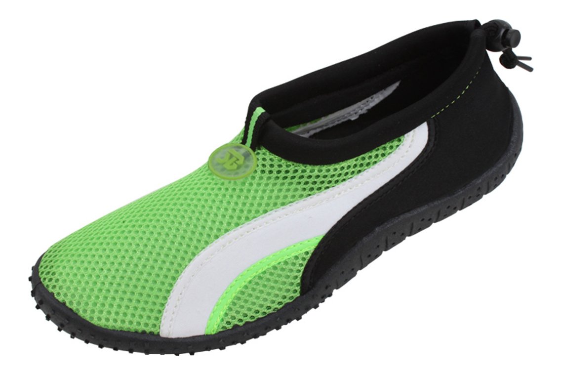 starbay Men's Athletic Water Shoes Aqua Socks with White Streak