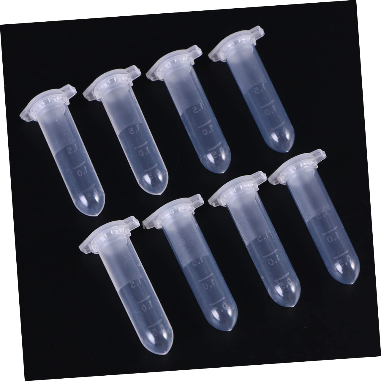 Gatuida Tubo de Centrífuga de 2ml con Escala, Base Redonda y Tapa Flexible, Plástico Blanco, 1000 Piezas, para Muestras y Uso Artesanal