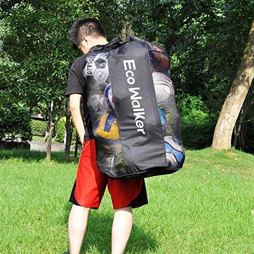Ball Bag Large Capacity (Holds 16 Soccer Balls) Heavy Duty Mesh Drawstring with Adjustable Shoulder Strap and Thick Handle - Image 5