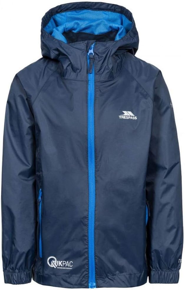 Trespass Childrens/Kids Qikpac Waterproof Packaway Jacket (5/6 Years) (Navy)
