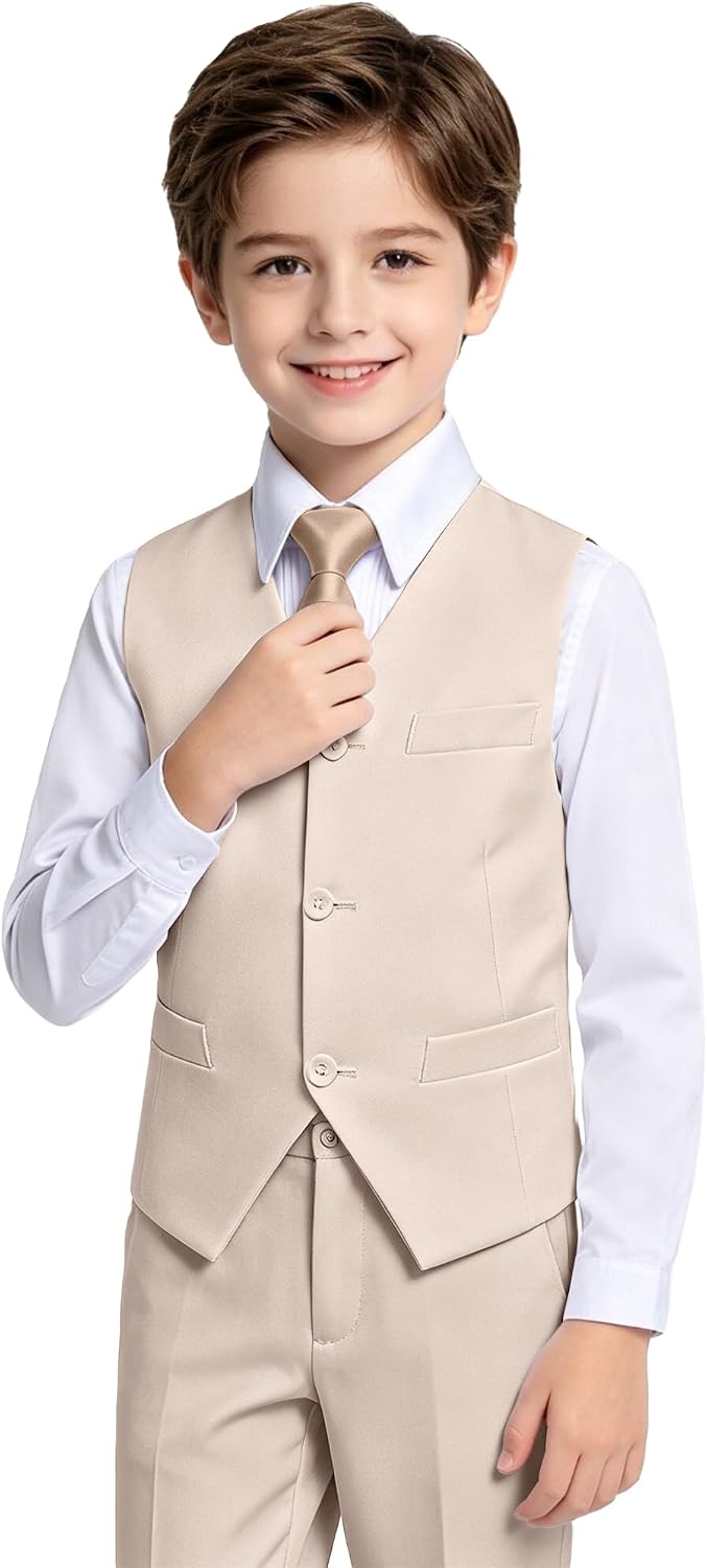 Boys Suit Vest Set Formal Dress Suits Wedding Outfit Dresswear