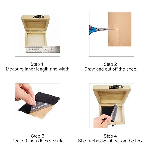 Miniatura 5 de BENECREAT - 20 hojas adhesivas de terciopelo, reverso adhesivo, hojas A4 (21 cm x 30 cm), autoadhesivas, duraderas y resistentes al agua, multiusos,