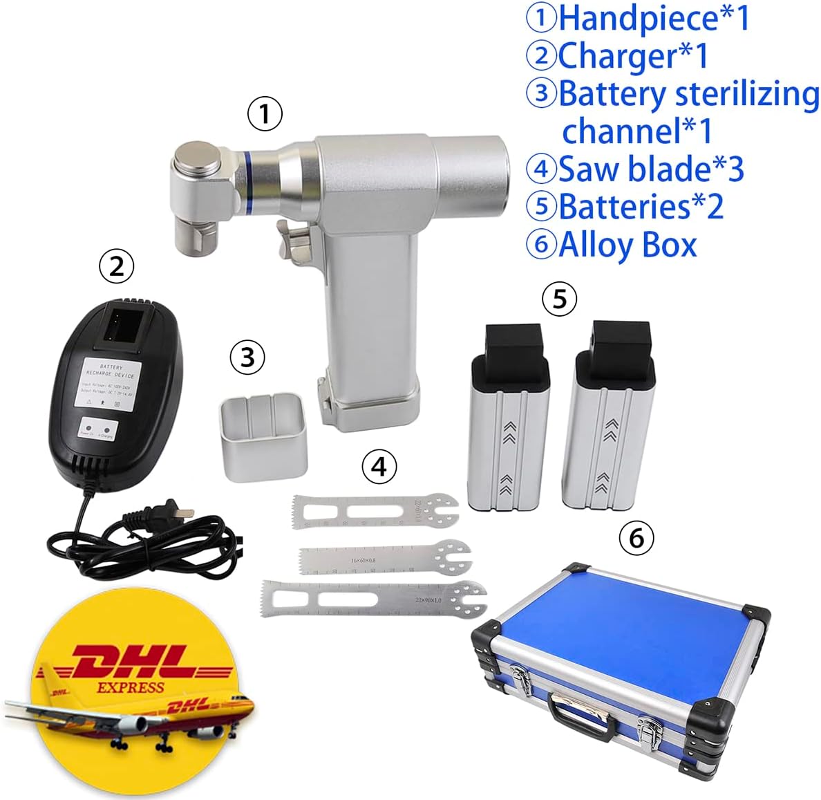 Orthopedic Micro Saw 7.2V Electrical Oscillating Saw Veterinary Orthopedic Instruments (Modle-B)