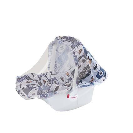 Apple Baby Cozy Baby Carry Cot, Rocking Chair with Soft Pada Cushioned, 3 Point Safety Belt, Safety Belt Lap Belt, 4 in 1 Multi Purpose Kids Carry Cot, Rocker 0-3 Year | BC126_Dark Blue