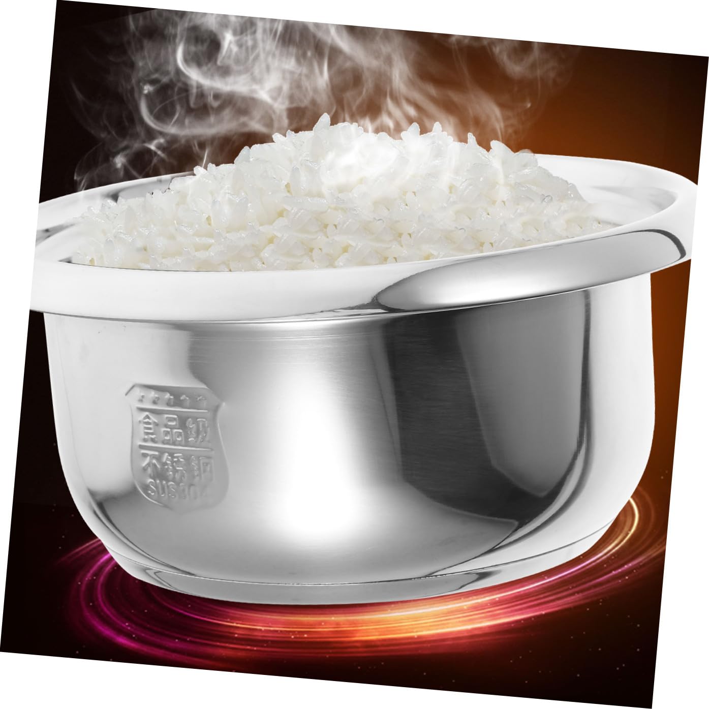 Doublure Pot Cuiseur Riz INOX pour Cuisson Uniforme Non Adhérente Accessoire Cuve Acier Inoxydable Multifonction pour Cuisson Riz Vapeur et Porridge | De Remplacement Pour Cuiseur De Riz Chauffage Uniforme Compatible Avec LéGumes Vapeur Et Porridge