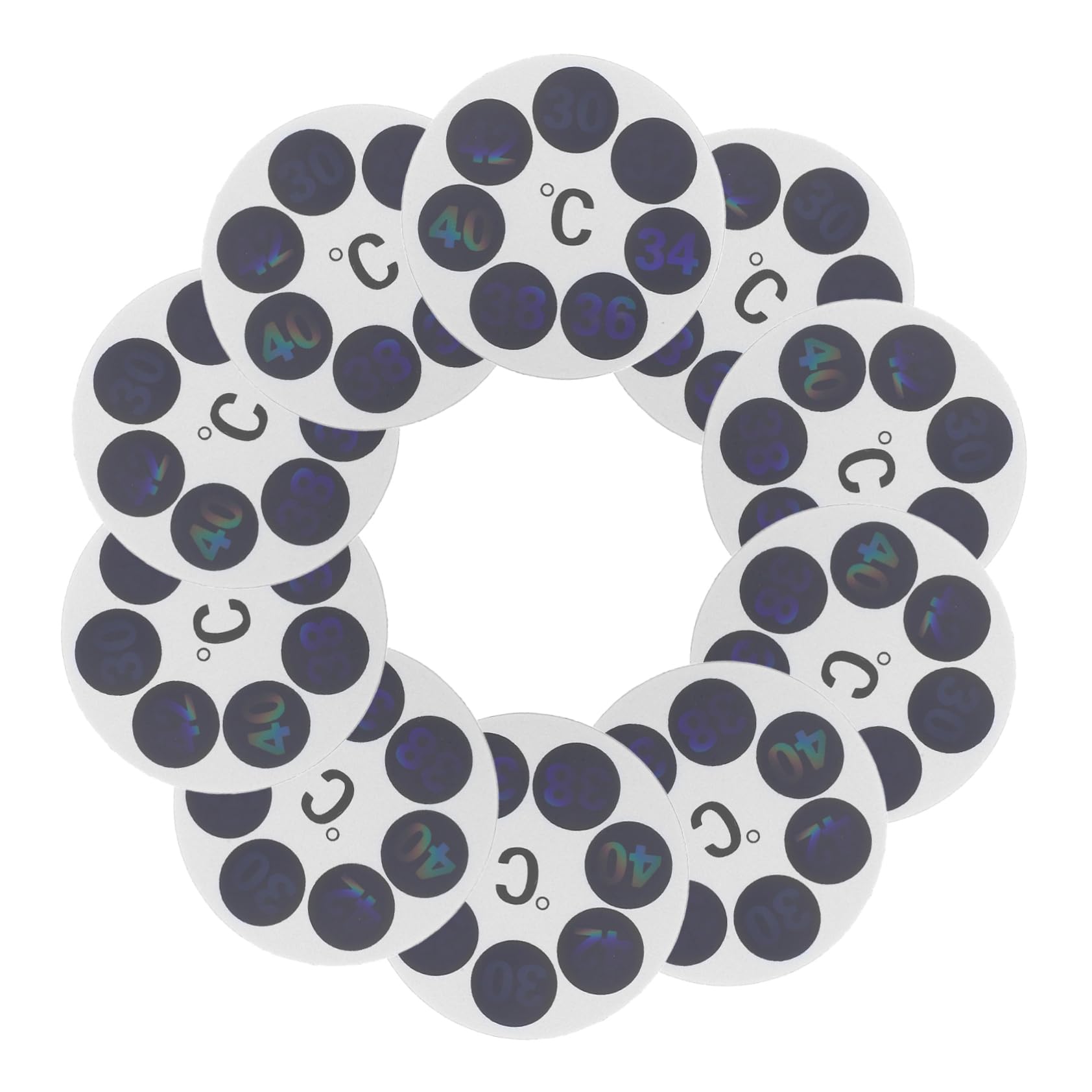 SOLUSTRE Water Temperature Sticker 10pcs Bath Thermometer Self-adhesive Waterproof Accurate Reading for Kids and Adults