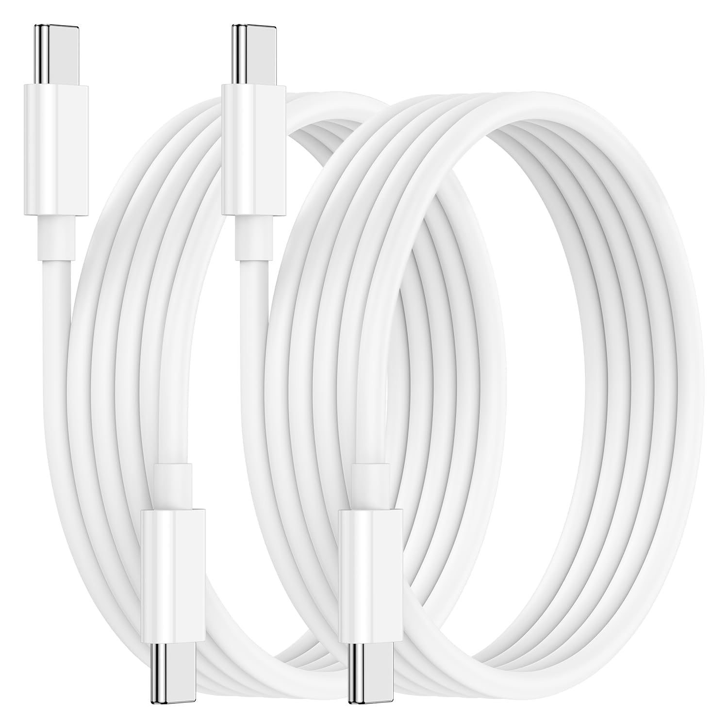 2 Pack USB-C to USB-C Cord for iPhone17/16/15, 60W USBC to USBC Cord, 2M Charging Cord for iPhone 16/15,MacBook/iPad/mini/Samsung 23+/23/22