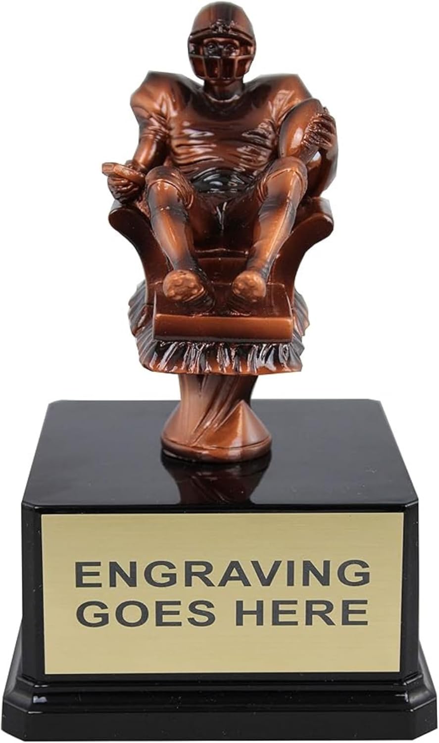 Trophy Outlet Fantasy Football Recliner Trophy – Custom Engraved Plate – Hilarious Championship Award for Fantasy Leagues & Winners – Unique Gift for League Champs