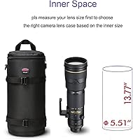 Vista 2 de Funda para lente de cámara DSLR compatible con Canon, Nikon, Pentax, Sony, Olympus, Panasonic y otras lentes