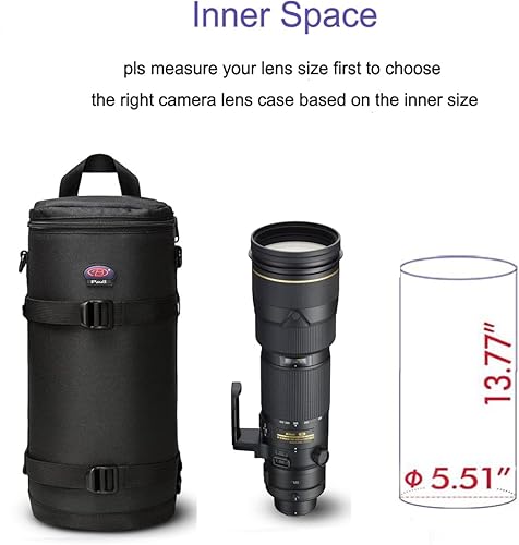Vista 55 de Funda para lente de cámara DSLR Bolsa para lente de cámara compatible con lente de cámara