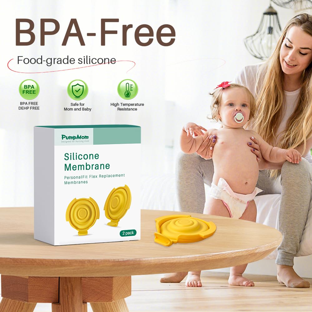 PumpMom-us Membrane compatibili con parti della pompa Medela, membrana in silicone per connettori PersonalFit Flex Membrane di ricambio, Pump in Style MaxFlow, Swing Maxi e Freestyle Flex Parts