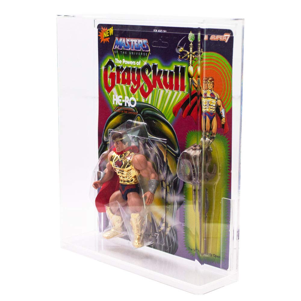 BITUXX Morax Acryl Case Aufbewahrungsbox Schaukasten für Motu Origins Master of The Universe HE-RO Figuren Serie Deluxe/Origins (1x Aufbewahrungsbox)