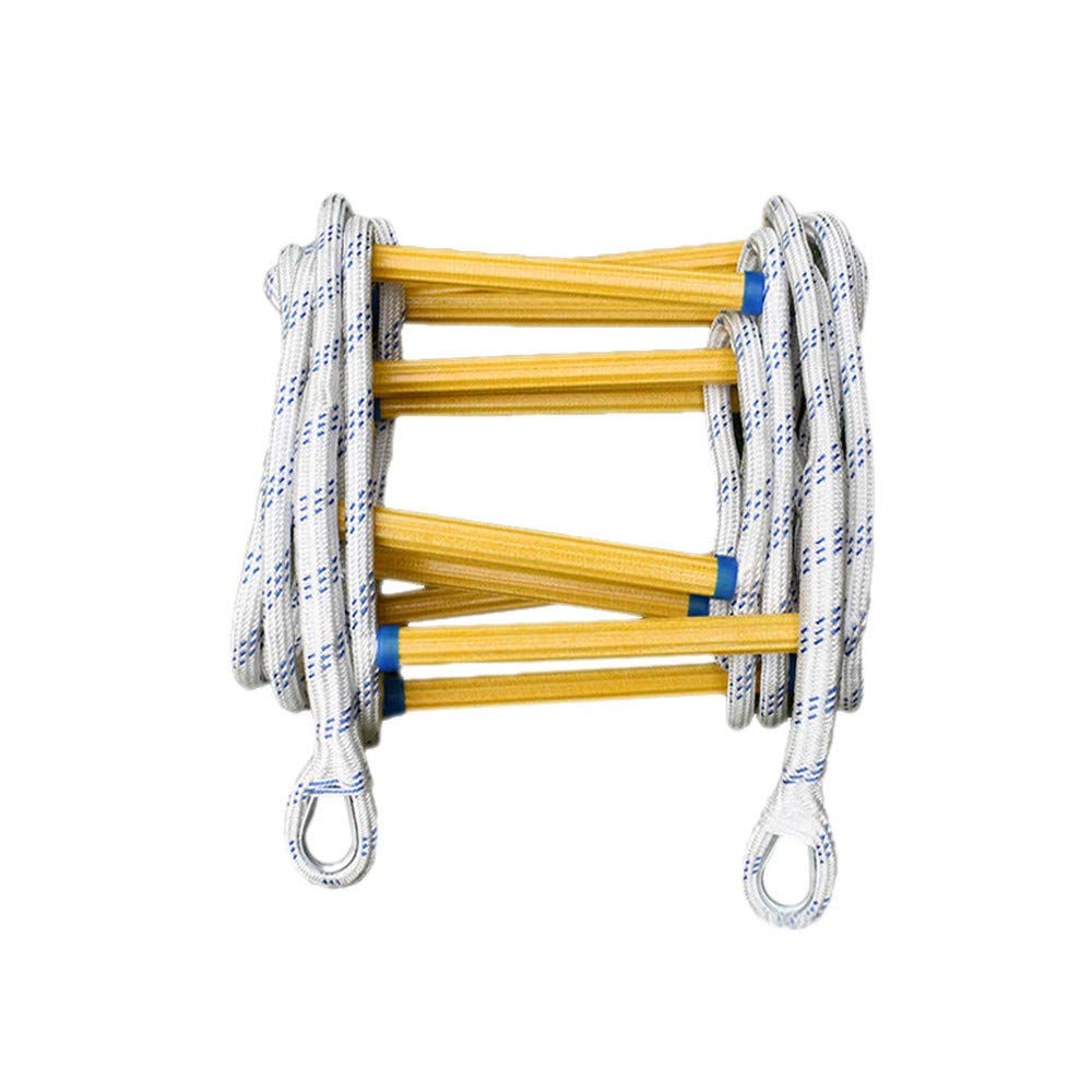 KFGISD, Emergency Escape Ladder,with Sturdy Carabiners - Emergency Escape Ladder/15M,Rope Ladder(12M)