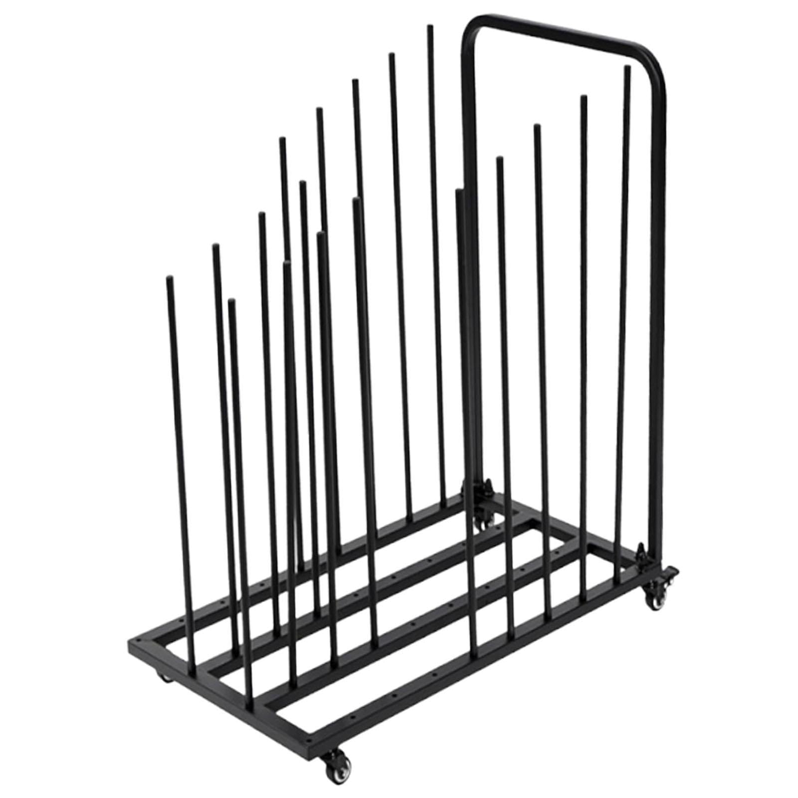 Wytrzymały metalowy stojak do przechowywania sztuki na kółkach, minimalistyczna deska do suszenia i ekspozycji dzieł sztuki i rzemiosła - idealne akcesorium dla artystów i rzemieślników
