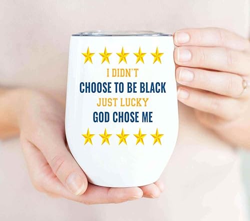 Miniatura 3 de African Gift, for Father's Birthday - I Didn't Choose To Be, Message Of Acceptance on 12 Oz White Stainless Steel Wine Tumbler