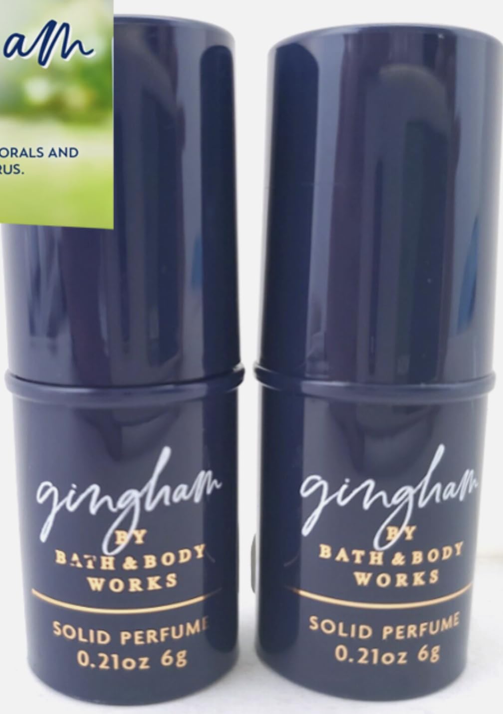 2 Gingham Solid Perfume parfume bath body Sticks TRAVEL Size