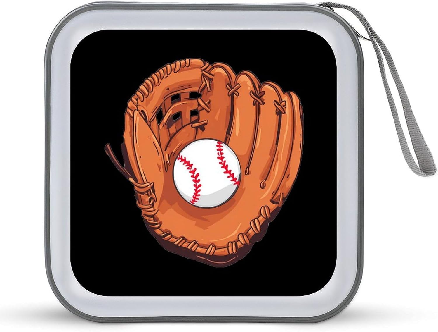 Baseball Glove with Ball CD Case Wallet Portable DVD Holder Organizer Box