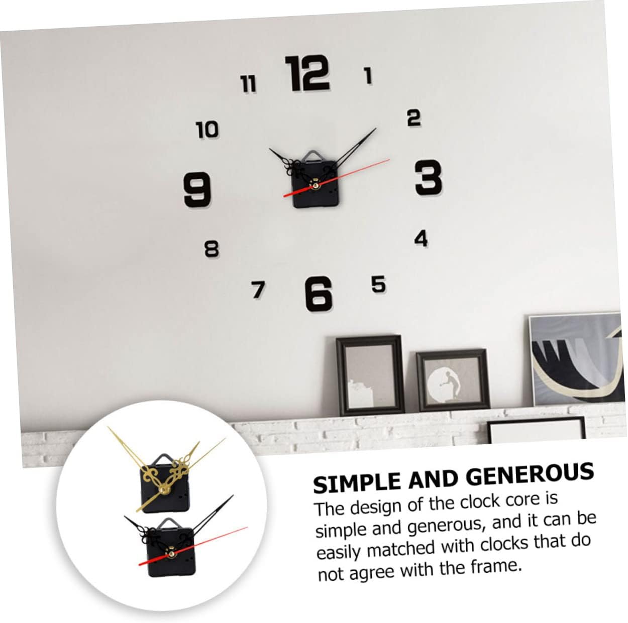 12pcs Silent Clock Movement Clock Accessories Hands Mechanism Accurate Design