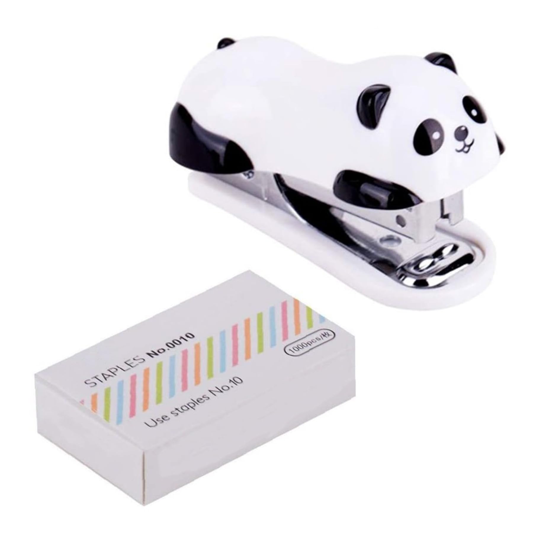 Mini Cute Panda Desktop Stapler with 1000PCS Staples for Office School Home or Travel Use