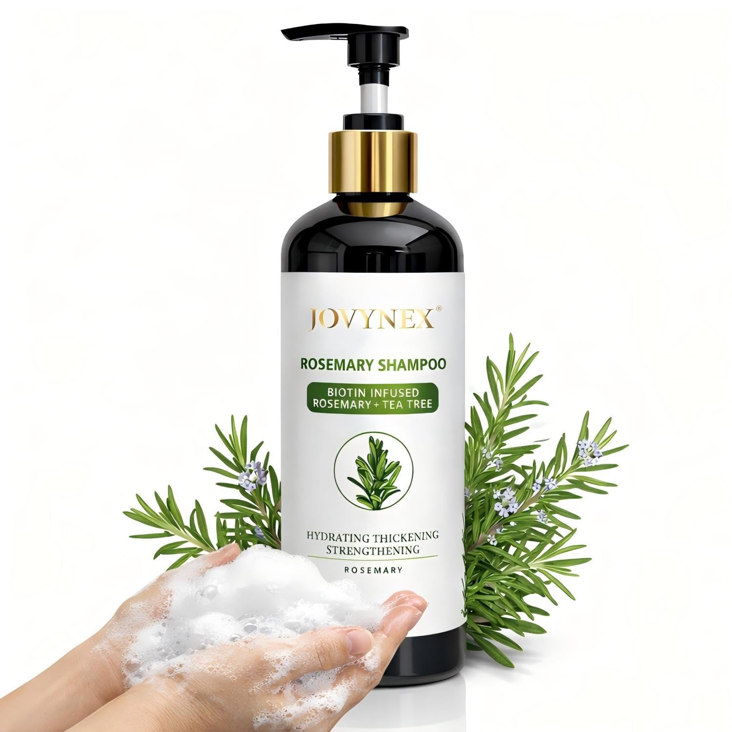 Amazon.com: Natural Rosemary Shampoo: Biotin & Tea Tree, 10oz