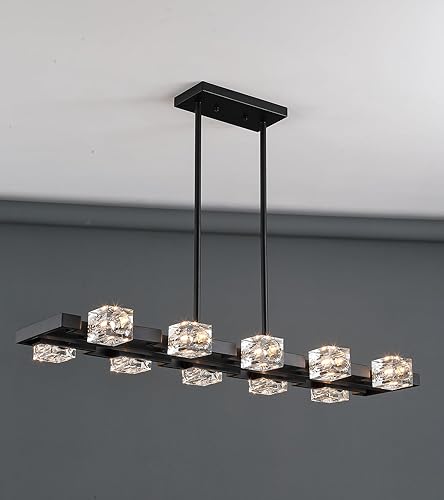 Miniatura 27 de AMZASA Lámpara de techo semiempotrada, moderna lámpara de techo de cristal dorado para entrada, pasillo, comedor, cocina, sala de estar, dormitorio
