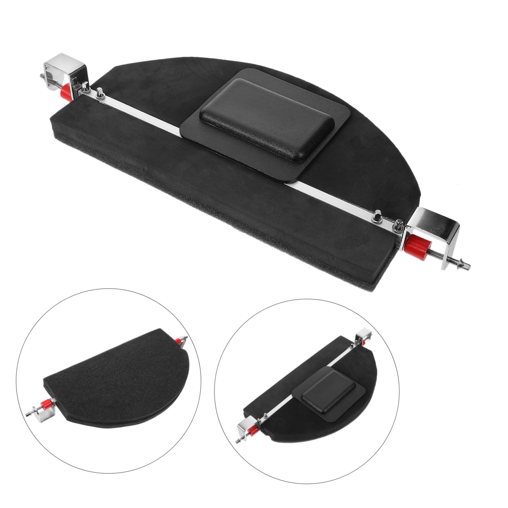 Pad de Silenciamiento para Batería Goma Negra, Amortiguador de Vibraciones y Almacenamiento Conveniente para Práctica y Reducción de Ruido