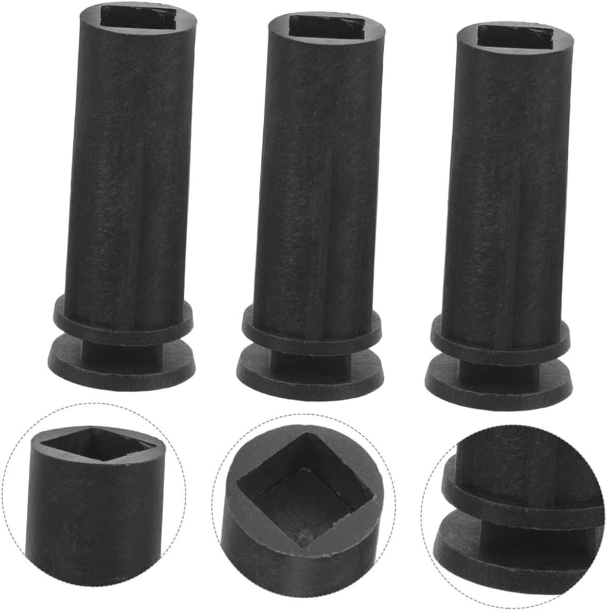 10pcs Xmas Tree Base Replacement Stand Compact Detachable Holder for Artificial Christmas Trees Sturdy Support for Holiday Decorations Black Cylinder Design