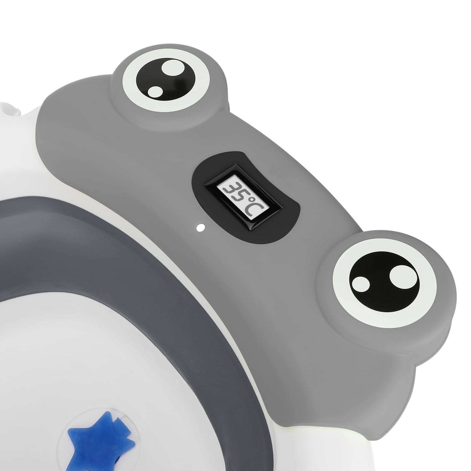 Vaschetta Bagnetto Neonato Pieghevole con Indicatore di Temperatura, Bagnetto Neonato con Supporto, Vasca Neonato Bagnetto con Presa per Soffione Doccia, Salvaspazio, per Bambini da 0 a 36 Mesi(rana)