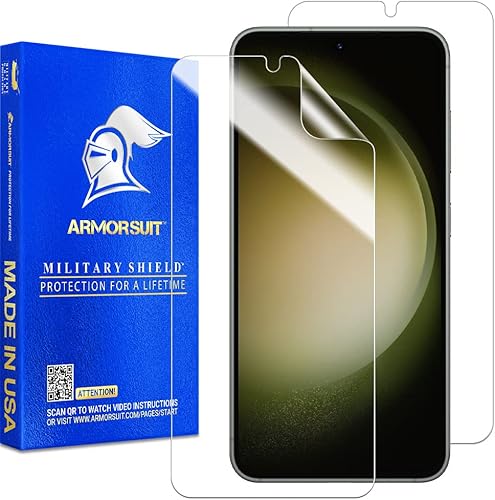 ArmorSuit MilitaryShield - Juego de 2 protectores de pantalla diseñados para Samsung Galaxy S23 5G (6.1 pulgadas, versión 2023), película
