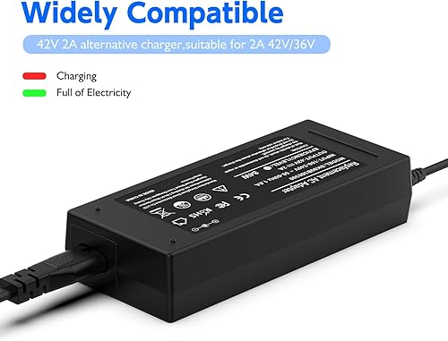 Miniatura 2 de Adaptador de corriente de 42V 2A para cargadores de scooter de lima, conector en línea de 3 clavijas para mod de bolsillo de 36V, batería de litio