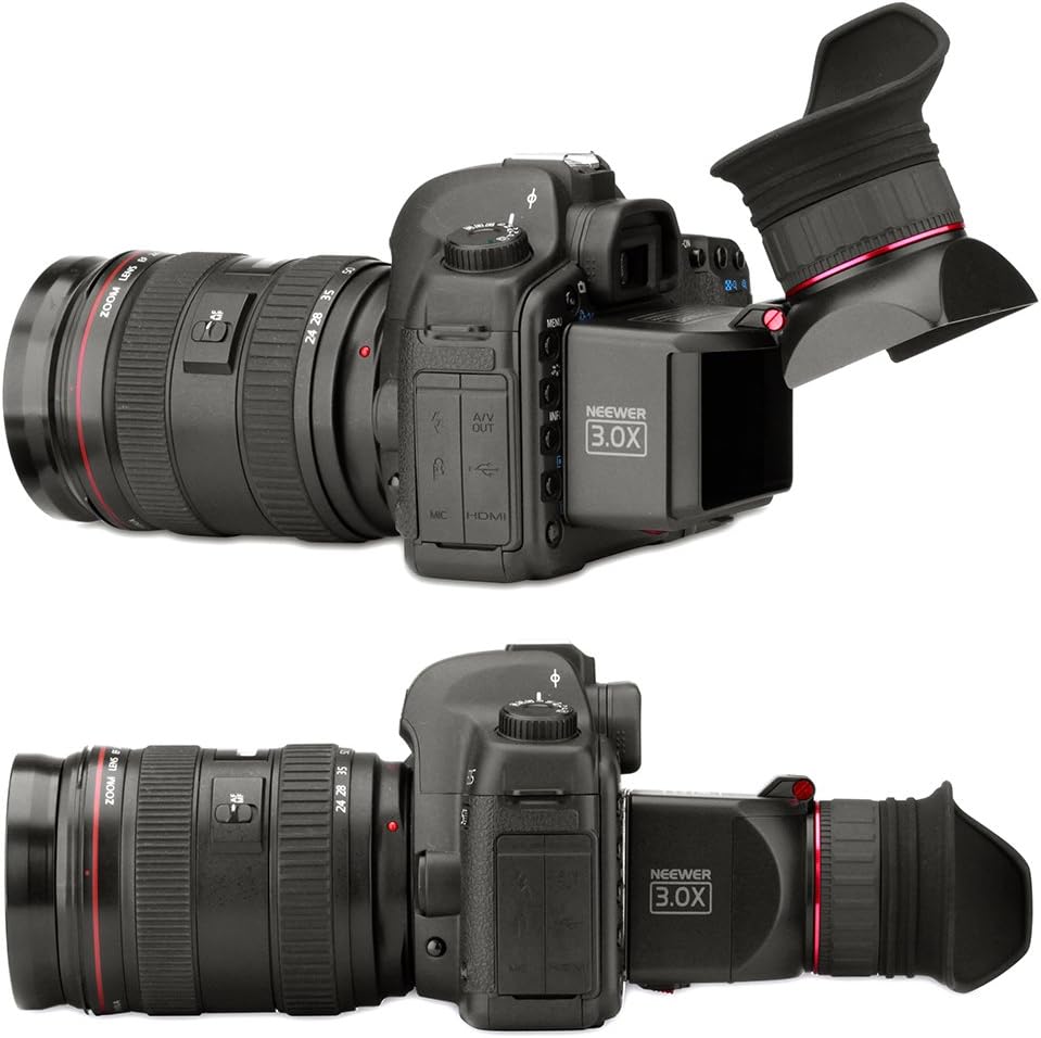 Neewer Foldable 3-Inch LCD Viewfinder 3X Magnification for Canon, Nikon, Sony, Pentax, Panasonic and Other DSLR Cameras