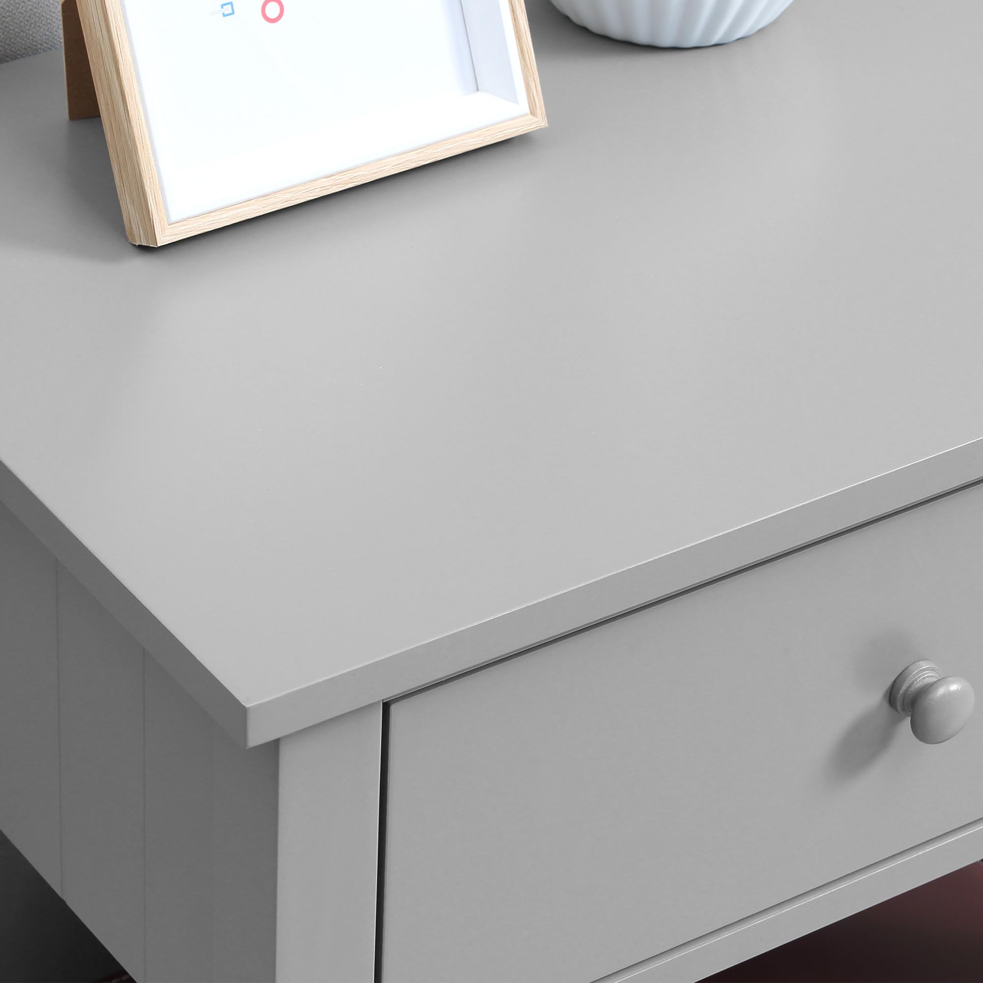 Mesa Auxiliar Redonda De 2 Niveles Con Estructura Dorada – Para Salón O Dormitorio, 41x49 Cm, Soporta 55 Kg