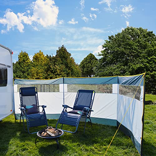Pare-vent à 3 panneaux en acier Maypole pour camping - 2