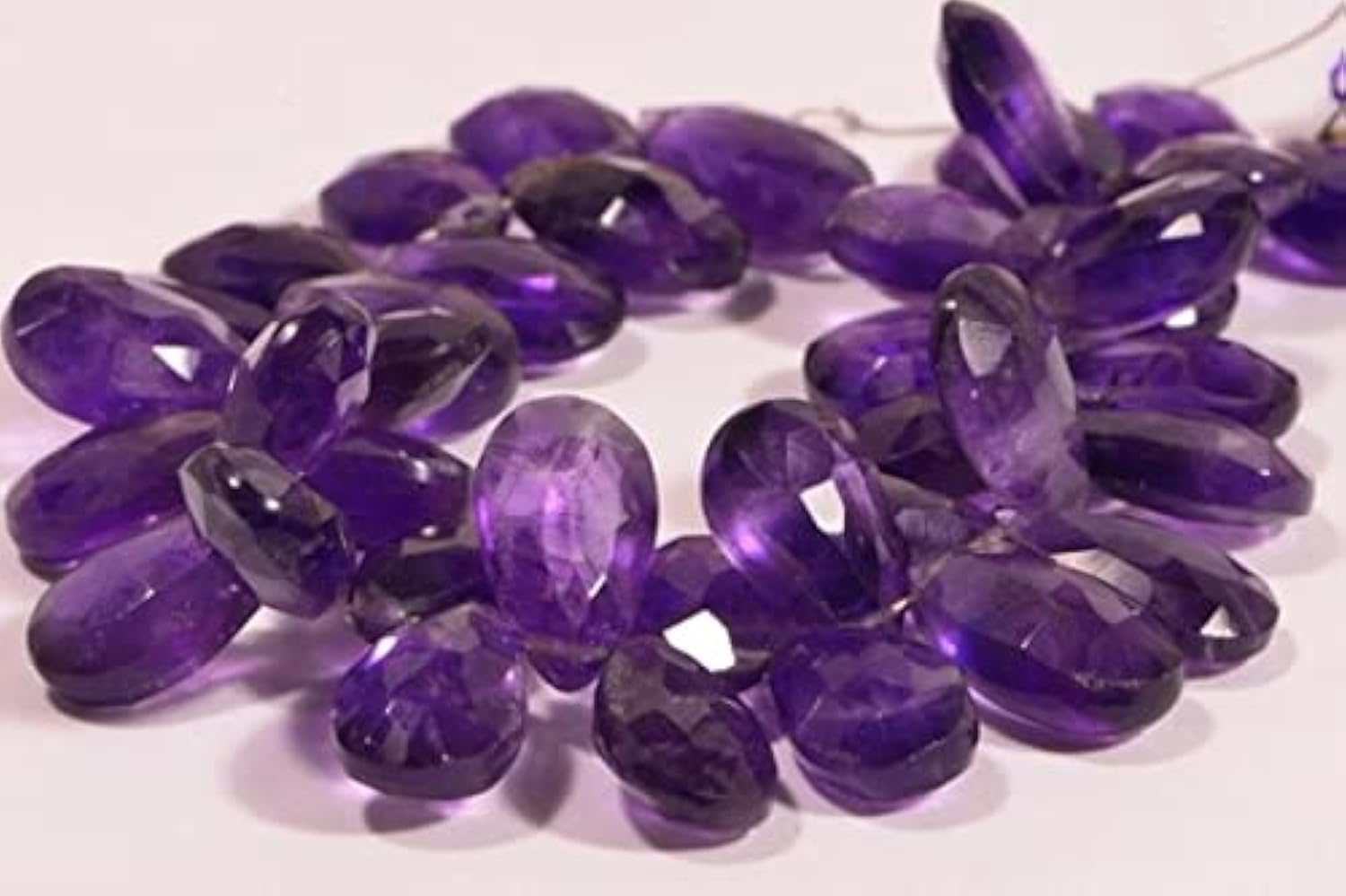 Améthyste naturelle en perles percées pour éliminer les défauts de vos bijoux faits main