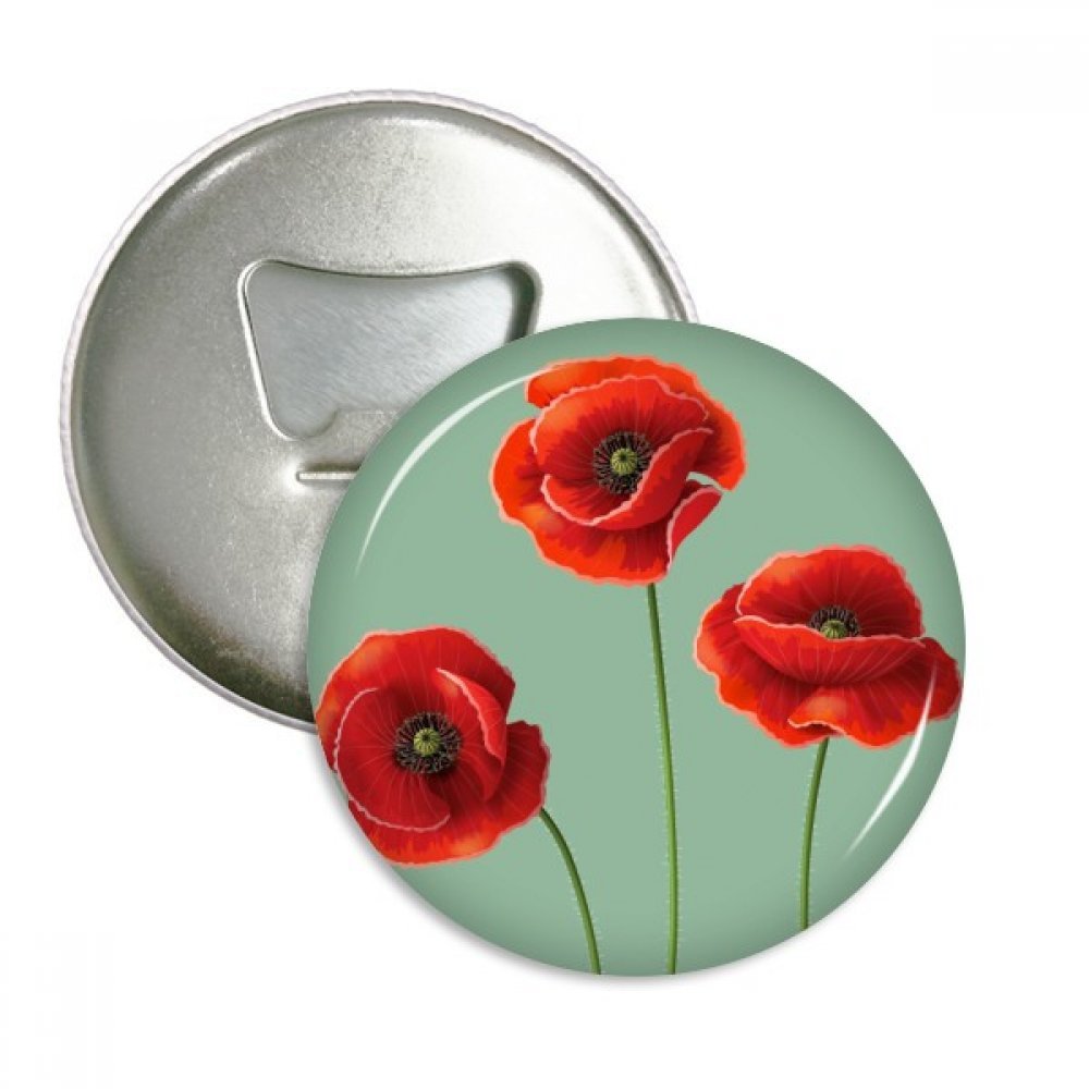 Fleurs rond rouge aimants pour réfrigérateur pins badge fini les papiers perdus