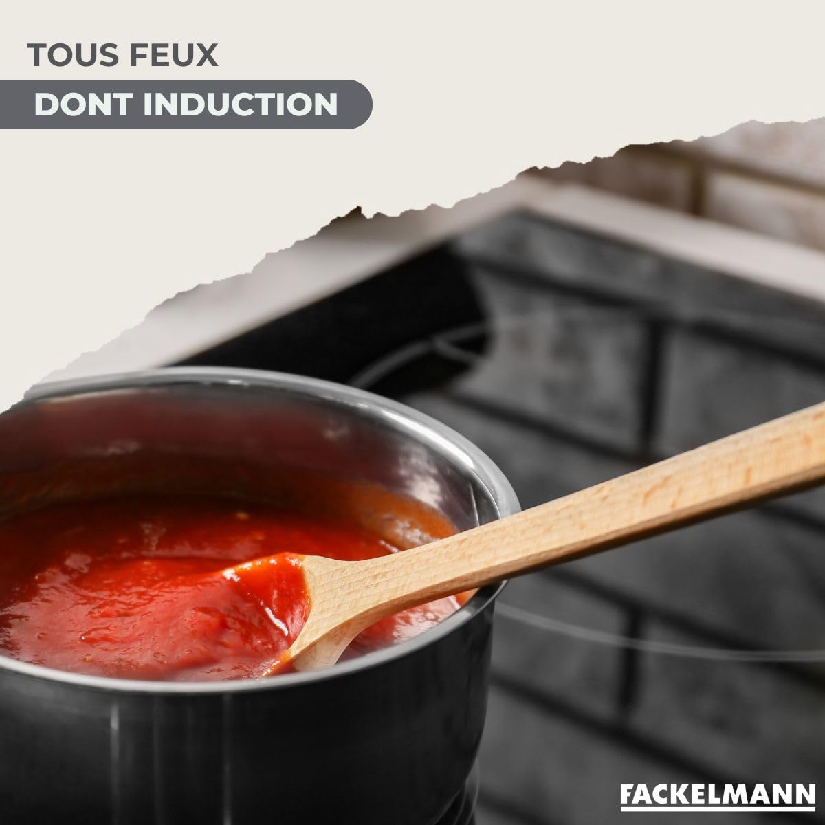 Fackelmann Batterie 3 casseroles inox 12/16/20 cm