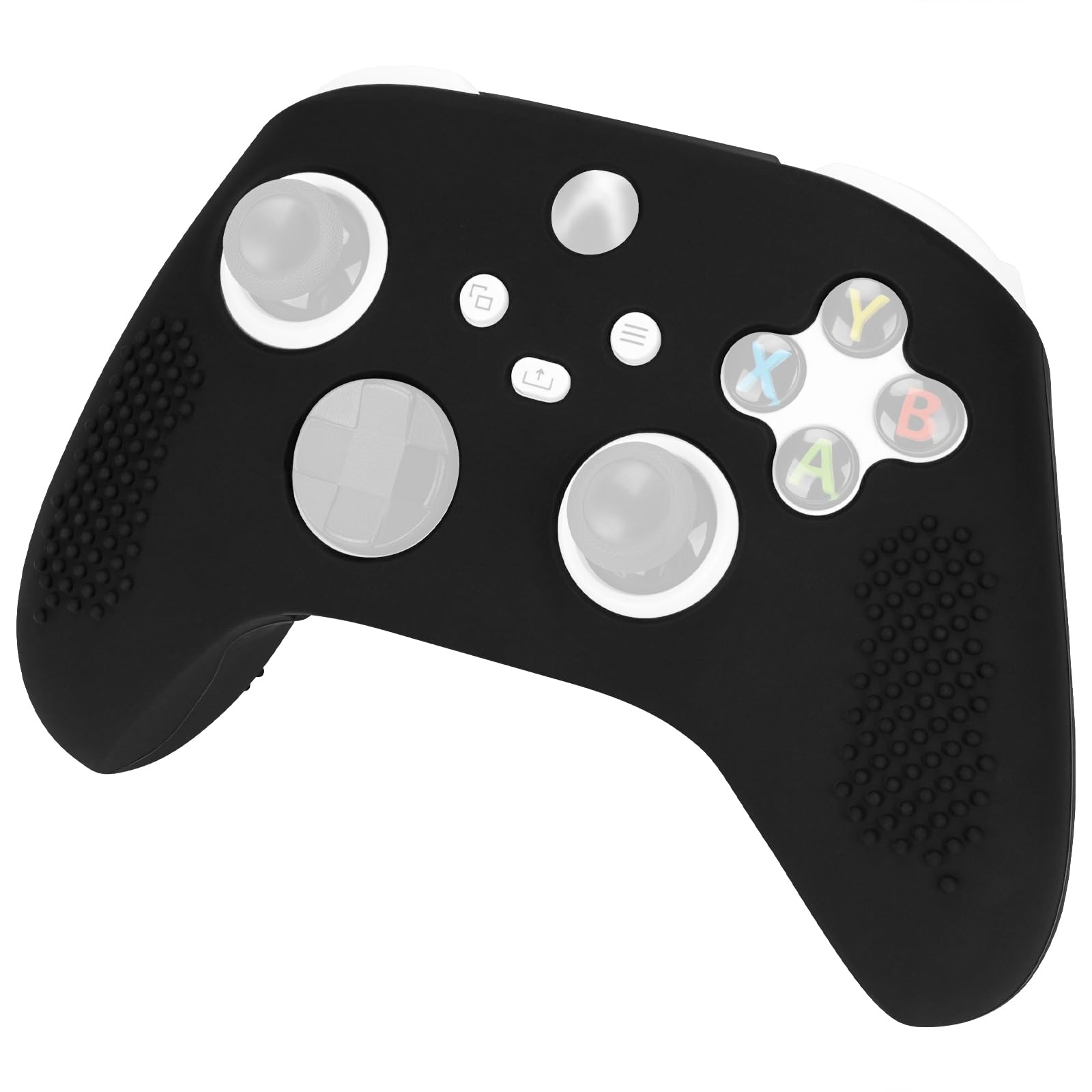 Geekria Silicone Controller Skin Compatible with Xbox Series X S Ergonomic Soft Anti-Slip Handle Protective Cover Replacement Sleeve