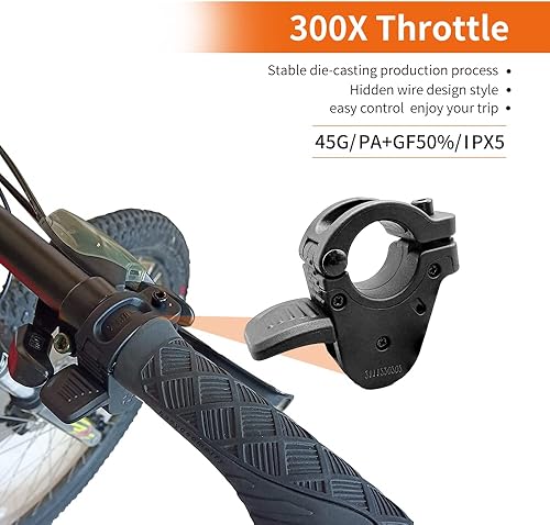 Miniatura 6 de Ebike Throttle Throttle WUXING 300X mano derechaizquierda acelerador de desmontaje rápido para 24 V 36 V 48 V 60 V 72 V acelerador de bicicleta