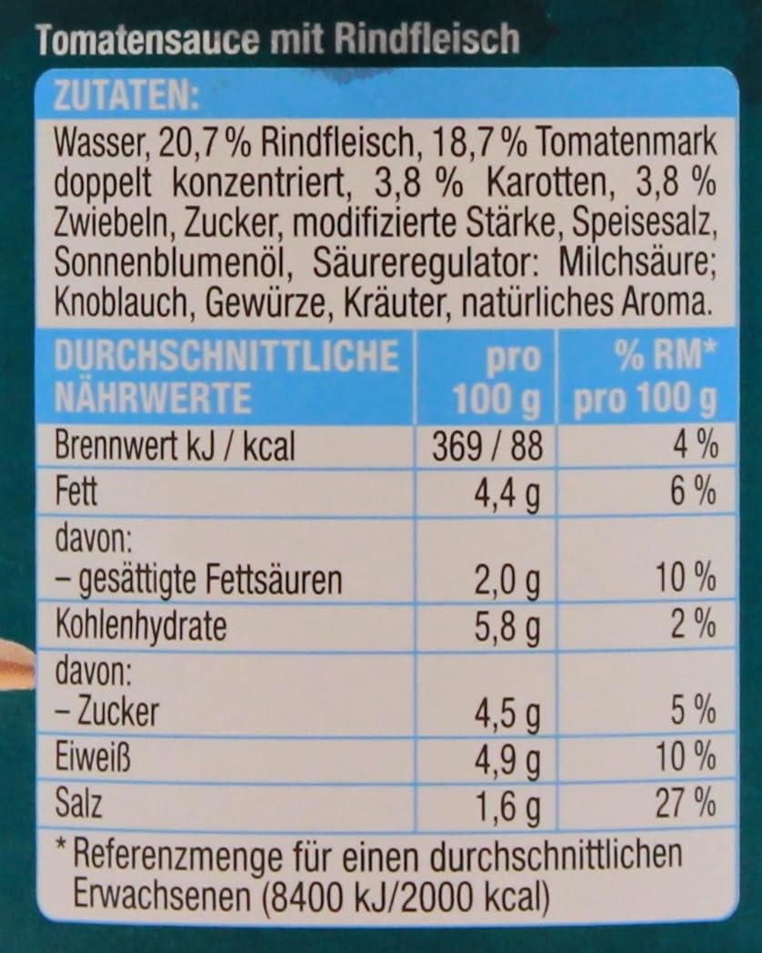 Gut & Günstig Nudelsauce Bolognese, 10er Pack (10 x 400ml)