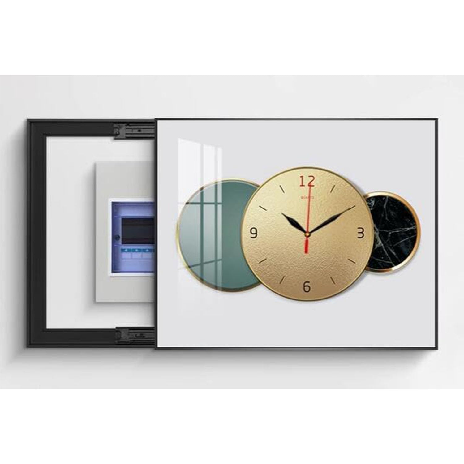 Copertura per contatore elettrico - Copertura decorativa per scatole dei fusibili, per uso interno, elemento decorativo, elegante protezione per contatori e fusibili, valorizza il design degli in