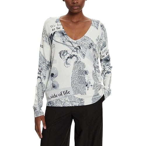 Desigual Women's Newspaper Print Sweater